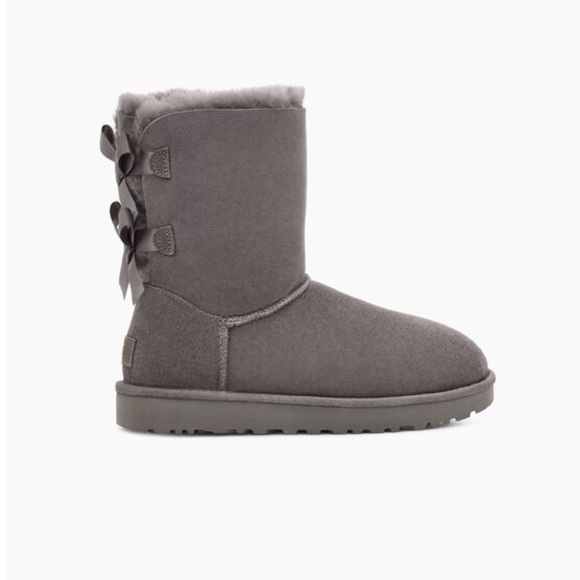 UGG Shoes - UGG Gray Bailey Bow II Boots